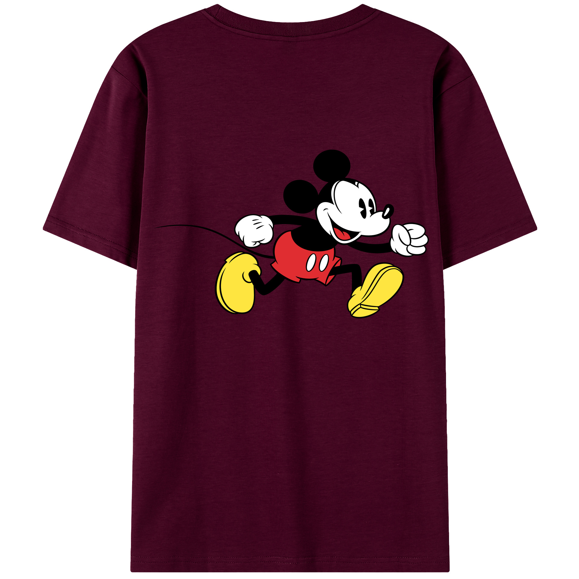 （画像用） ミッキーマウス Mickey Mouse レディース半袖Tシャツ(バックプリント)